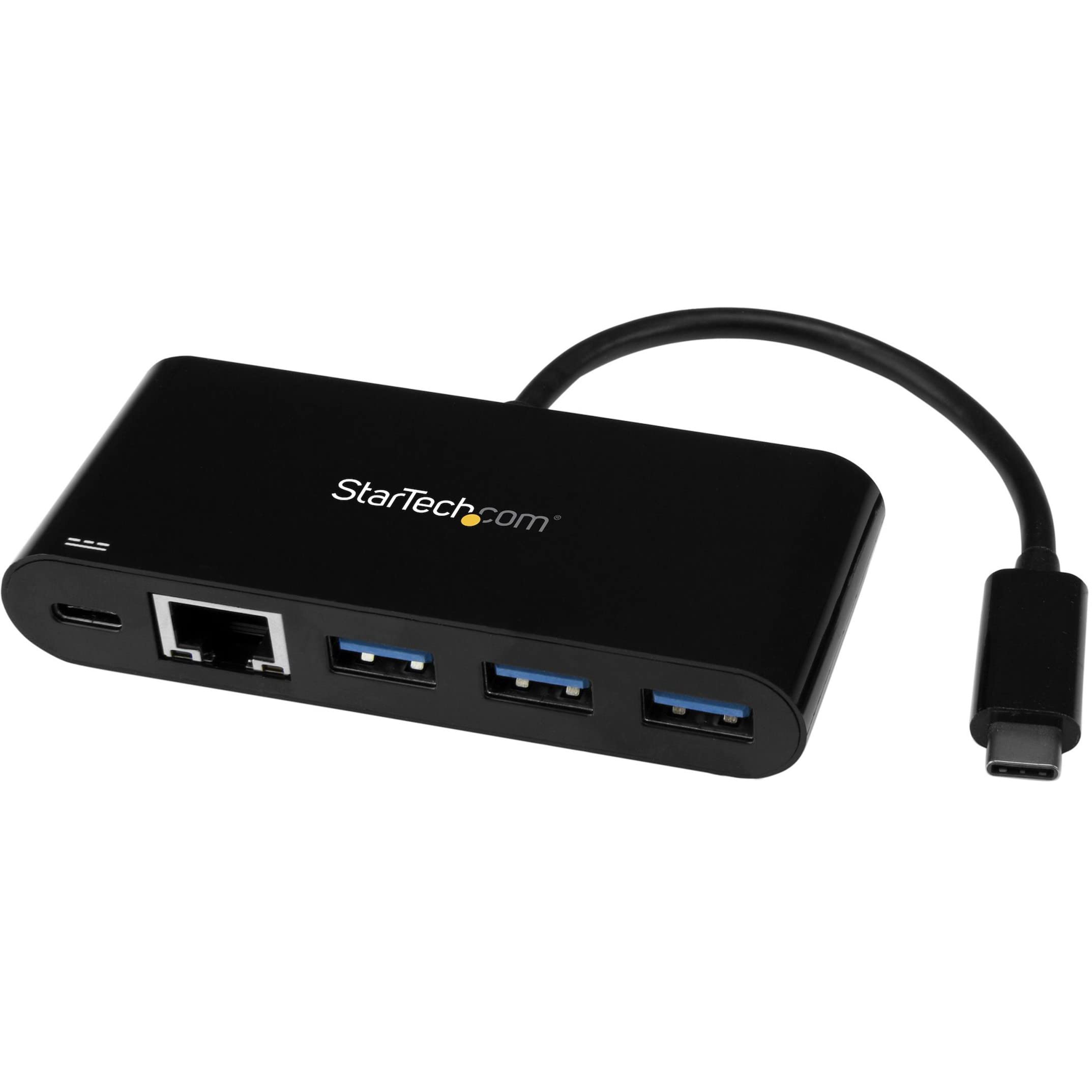 StarTech.com 3 Port USB-C Hub with Gigabit Ethernet & 60W PD Passthrough