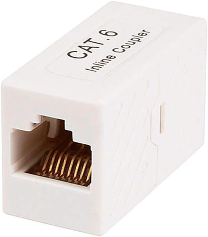 Monoprice Cat6 RJ45 Modular Inline Coupler, White