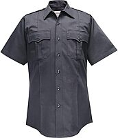 FLYING CROSS Duro Poplin Short Sleeve Shirt w/ Sewn-In Creases