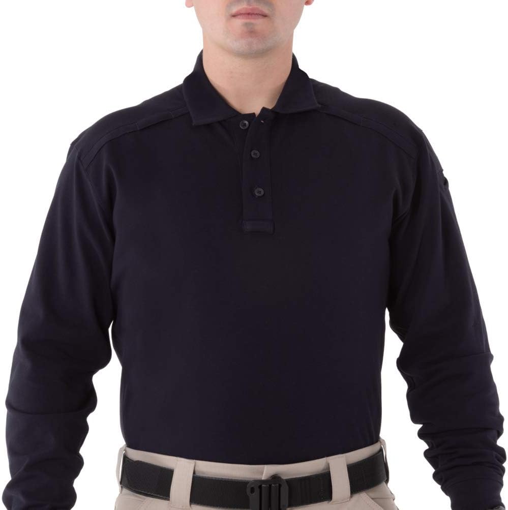 First Tactical Men's Cotton Long Sleeve Polo Advanced Fit