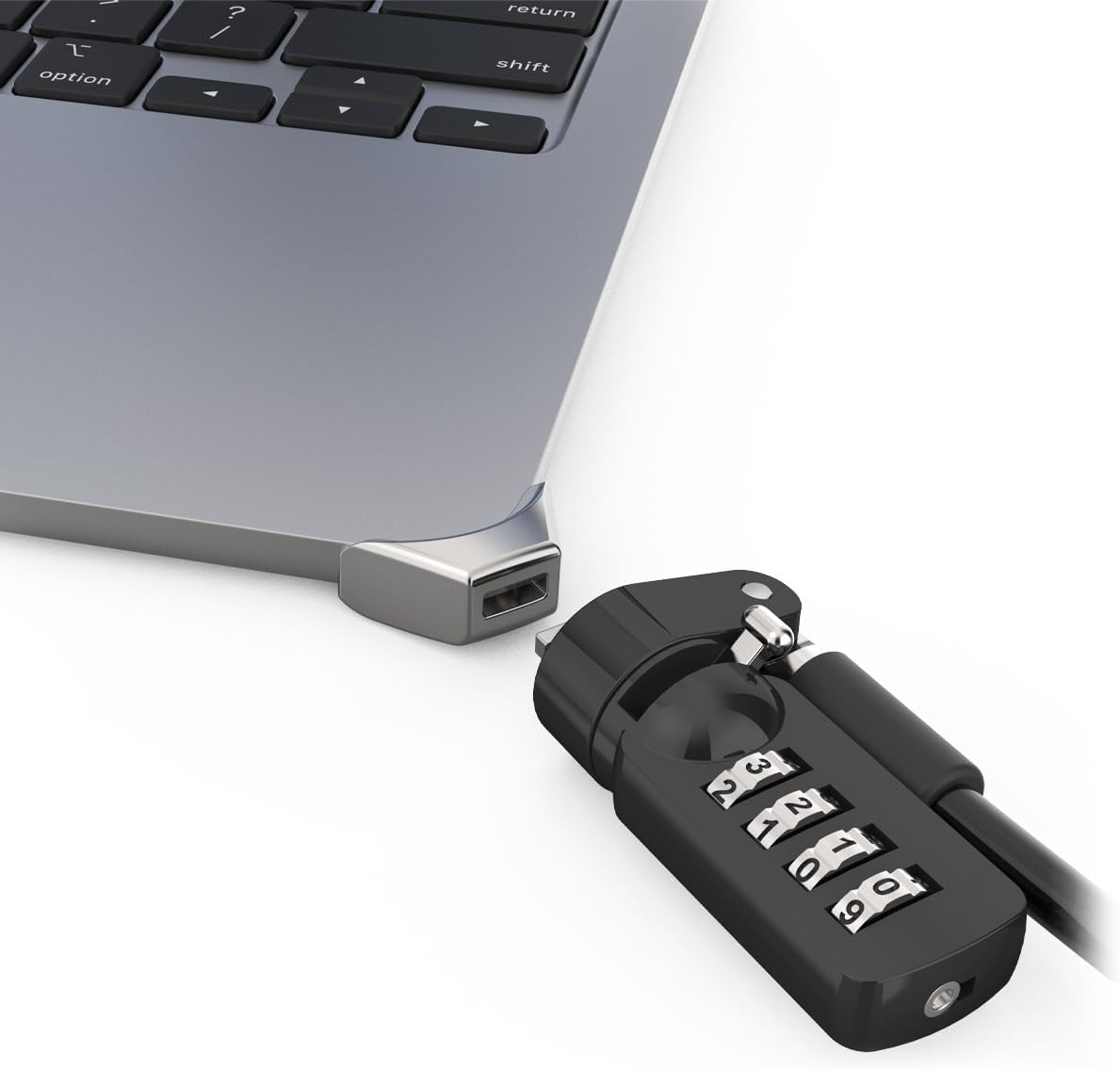Compulocks Ledge Lock Adapter for MacBook Air 15" M2-M4 - Silver & Black