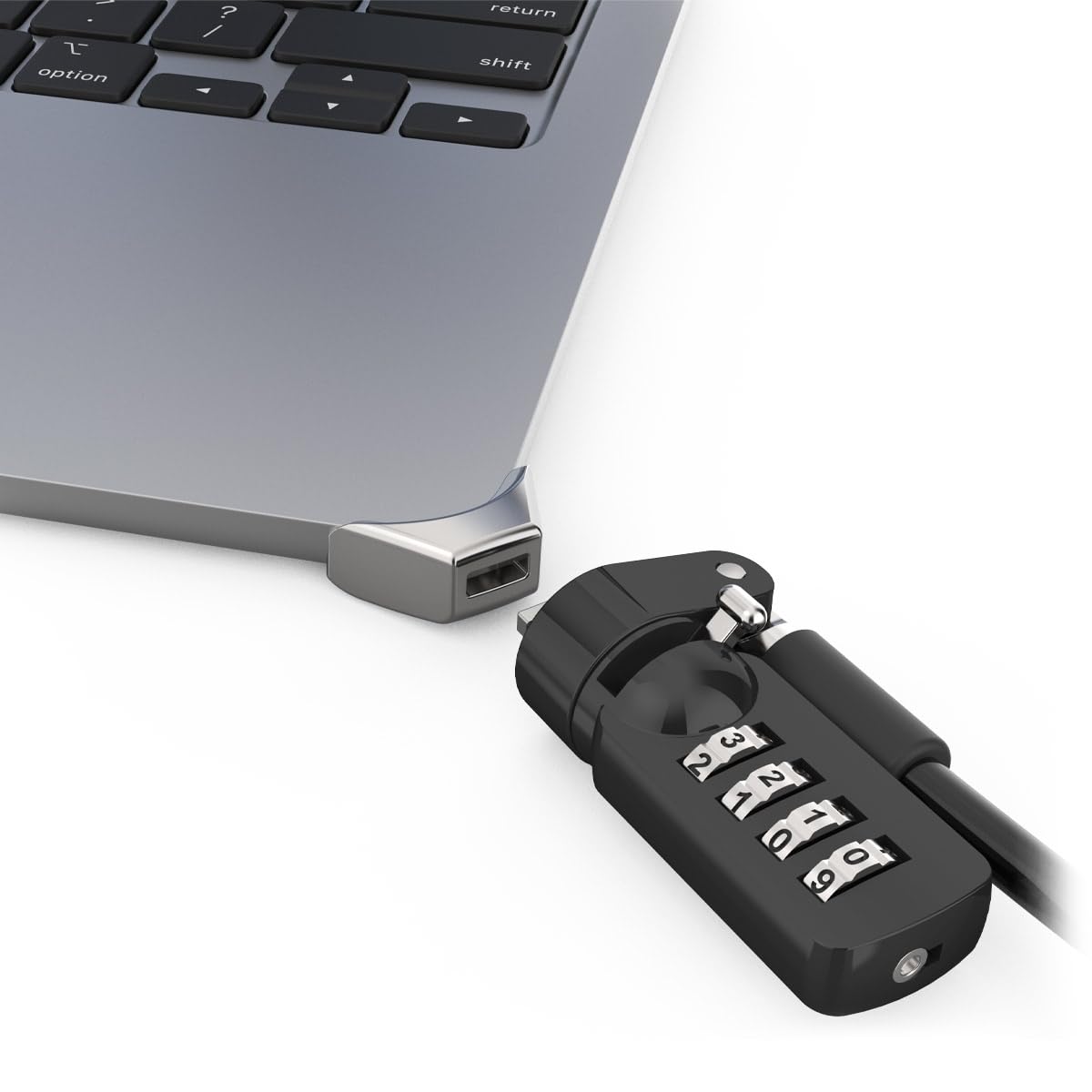 Compulocks Ledge Lock Adapter for MacBook Air 15" M2-M4 - Silver & Black