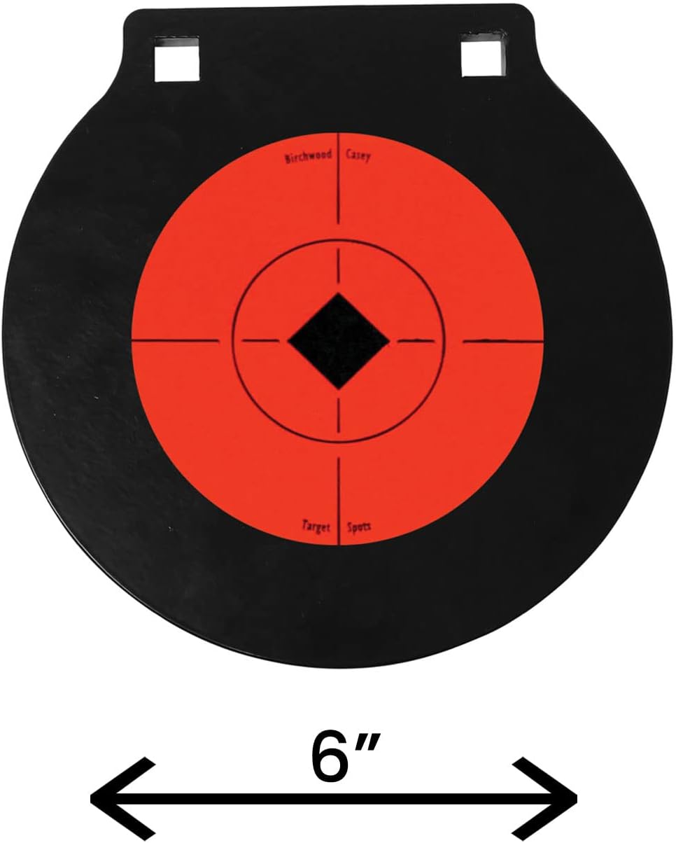 Birchwood Casey World of Targets AR500 Steel Double Hole Gong Target 3/8 inch