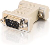 C2G 08075 DB9 Male to DB9 Female Serial RS232 Null Modem Adapter, Beige