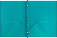JAM Paper Plastic 2-Pocket POP Folders with Metal Prongs