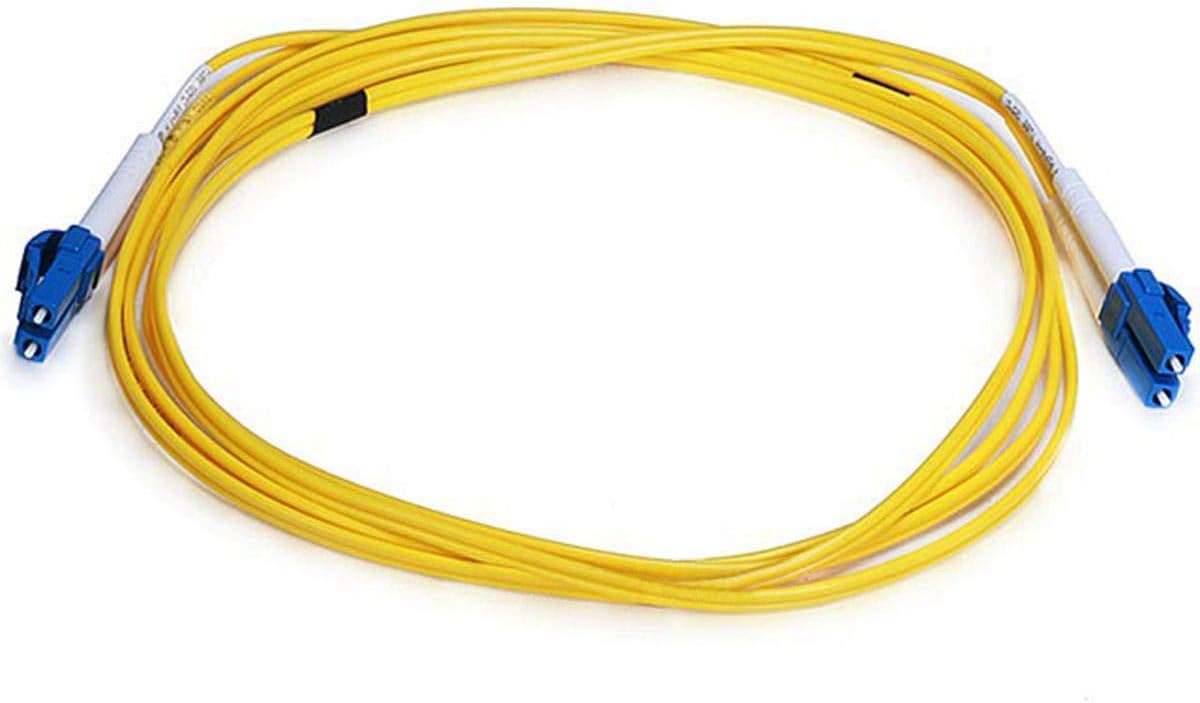Monoprice Fiber Optic Cable, LC/LC, Single Mode, Duplex (9/125 Type) - Yellow