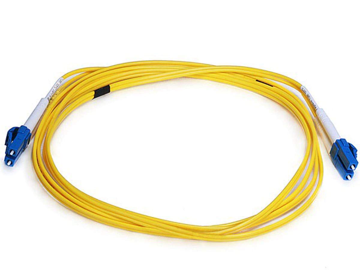 Monoprice Fiber Optic Cable, LC/LC, Single Mode, Duplex (9/125 Type) - Yellow