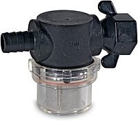 Shurflo by Pentair Swivel Nut Strainer - 1/2" Barb Inlet - Clear Bowl