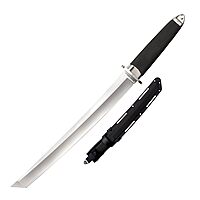 Cold Steel Magnum Tanto VG-10 San Mai Razor-Sharp Blade Kray-Ex Handle Military Tactical Fixed Blade Knife w/Secure-Ex Sheath Black XII - 12" Blade Length