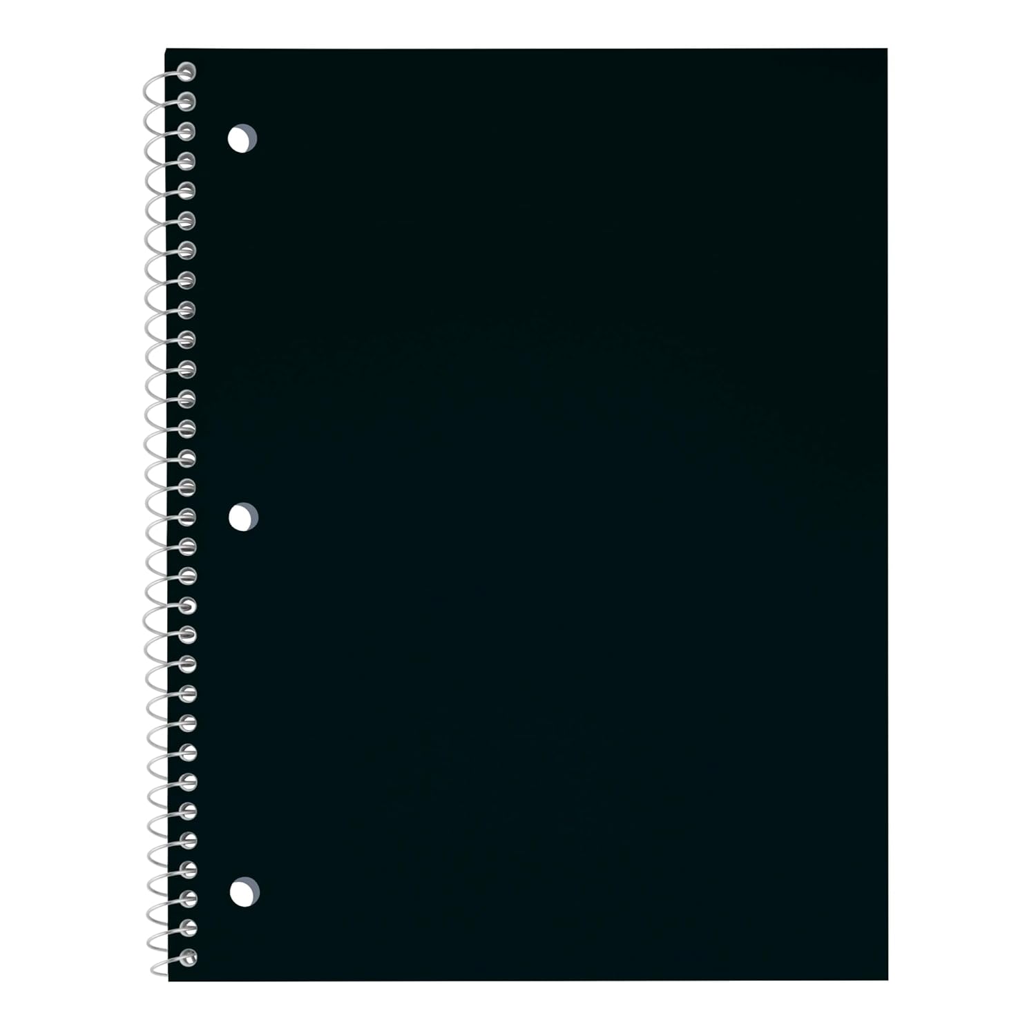 Just Basics® Poly Spiral Notebook, 8" x 10-1/2", 1 Subject, College Ruled, 70 Sheets, Assorted, Pack Of 6