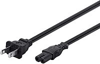 Monoprice Figure-8 (IEC C7 / IEC-320-C7) Non-Polarized Power Cord 18AWG SPT-2 Black