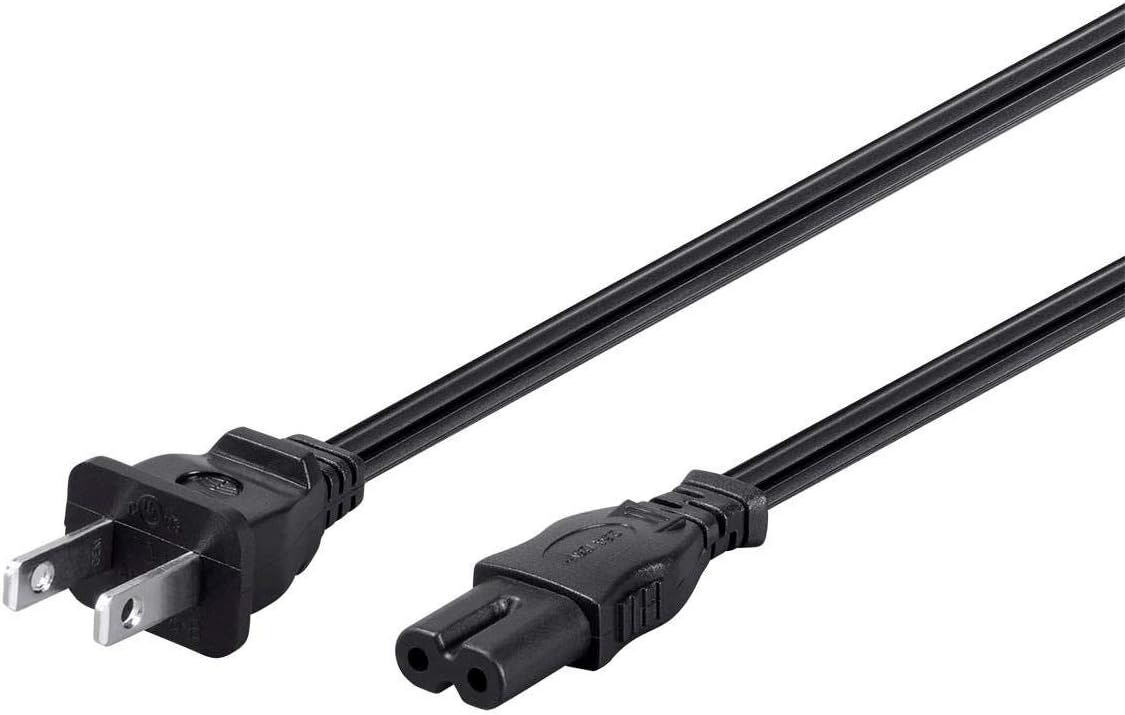 Monoprice Figure-8 (IEC C7 / IEC-320-C7) Non-Polarized Power Cord 18AWG SPT-2 Black