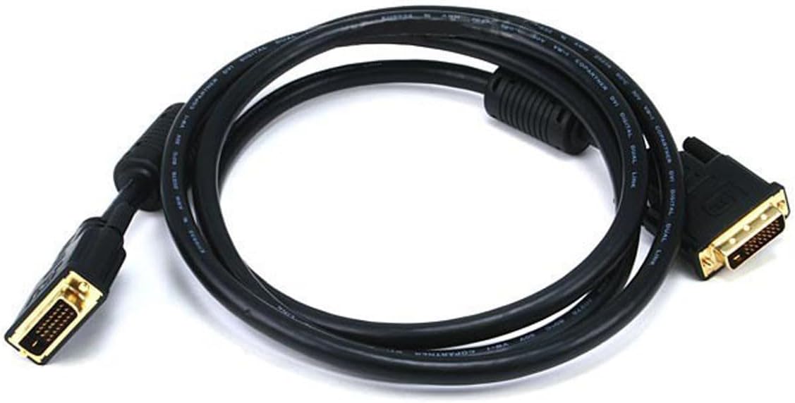 Monoprice 6ft 28AWG CL2 Dual Link DVI-D Cable - Black
