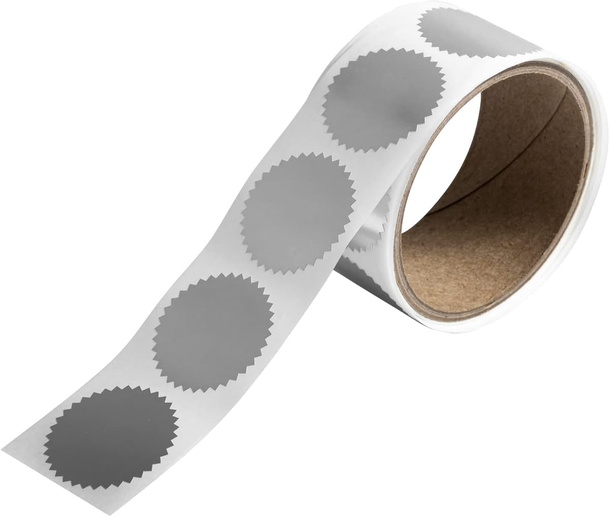 JAM PAPER Circle Label Wafer Seals with Serrated Edges - 100 Round Self-Adhesive Labels