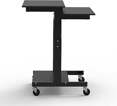 LUXOR PS3945 Adjustable-Height Presentation Workstation Black
