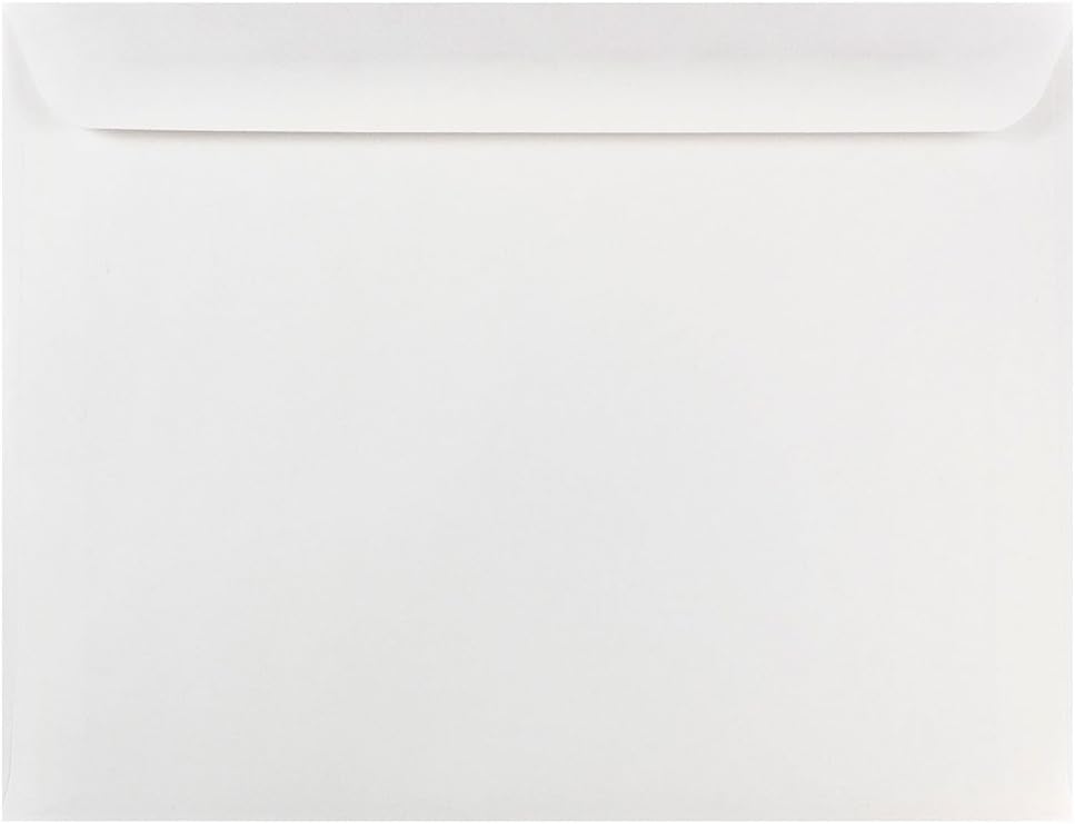 JAM PAPER Booklet Envelopes With Gummed Closure - White