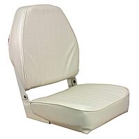 Springfield Marine 1040649 High Back Folding Coach Seat - White