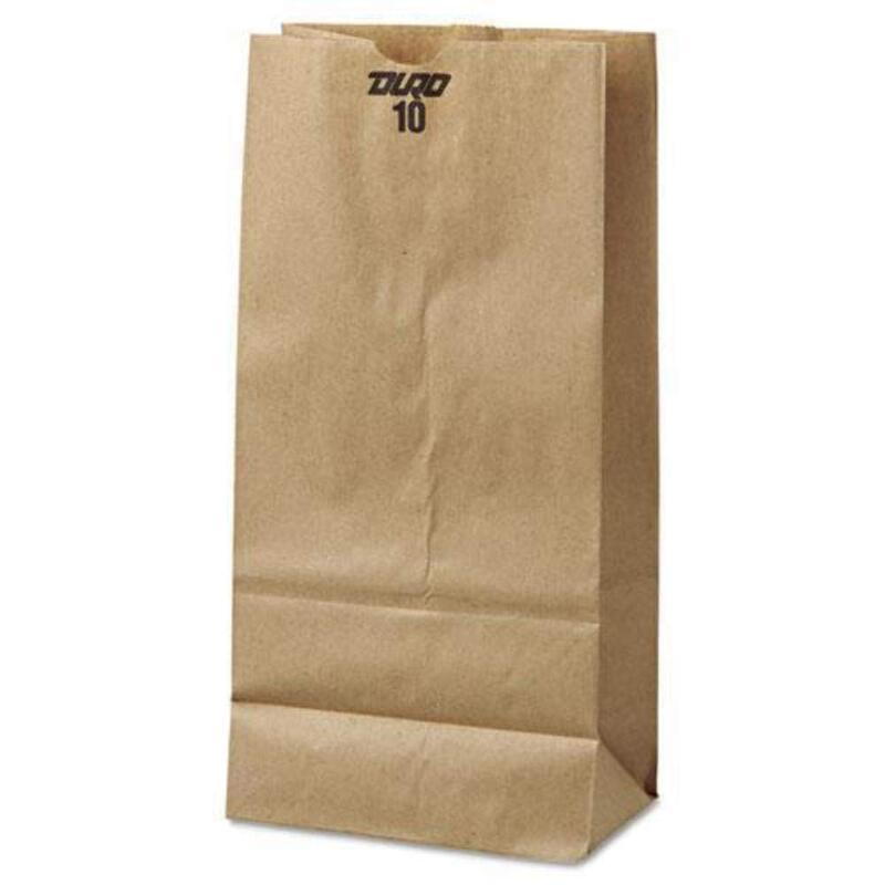 Duro ID# 18410 10# SOS Bag 35# 100% Recycled Natural Kraft, 500 Piece