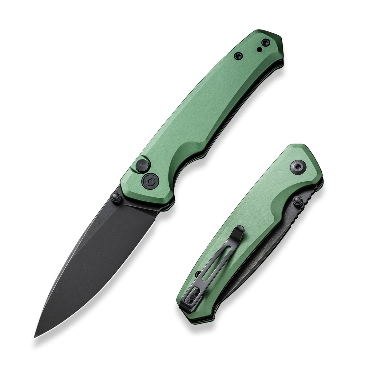 CIVIVI Pocket Folding Knife with Button Lock and Thumb Stud Opener, 2.97" Nitro-V Blade Aluminum Handle