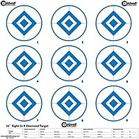 Caldwell High Contrast Sight In Targets with Triangle Shapes, Grid Backing and Hi Vis Color for Outdoor, Range