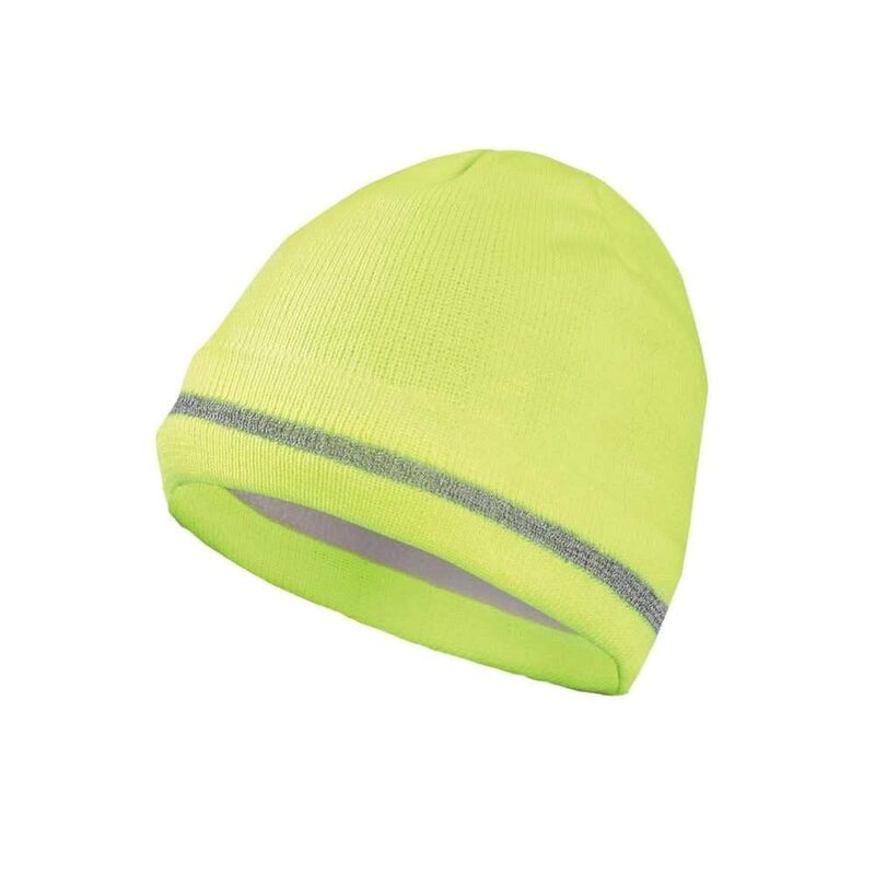 Occunomix Hi-Vis Yellow Hi-Viz Knit Cap With Polyester Lining One Size Fits Most