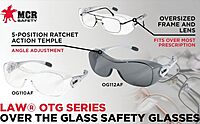 MCR OG112AF Crews Law OTG Over The Glass Safety Glasses Grey Lens Anti-Fog 1 Pair One Size Gray
