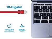 Monoprice Cat6A Shielded (S/FTP) Ethernet Patch Cable - 26AWG Pure Bare Copper Snagless RJ45 Fullboot