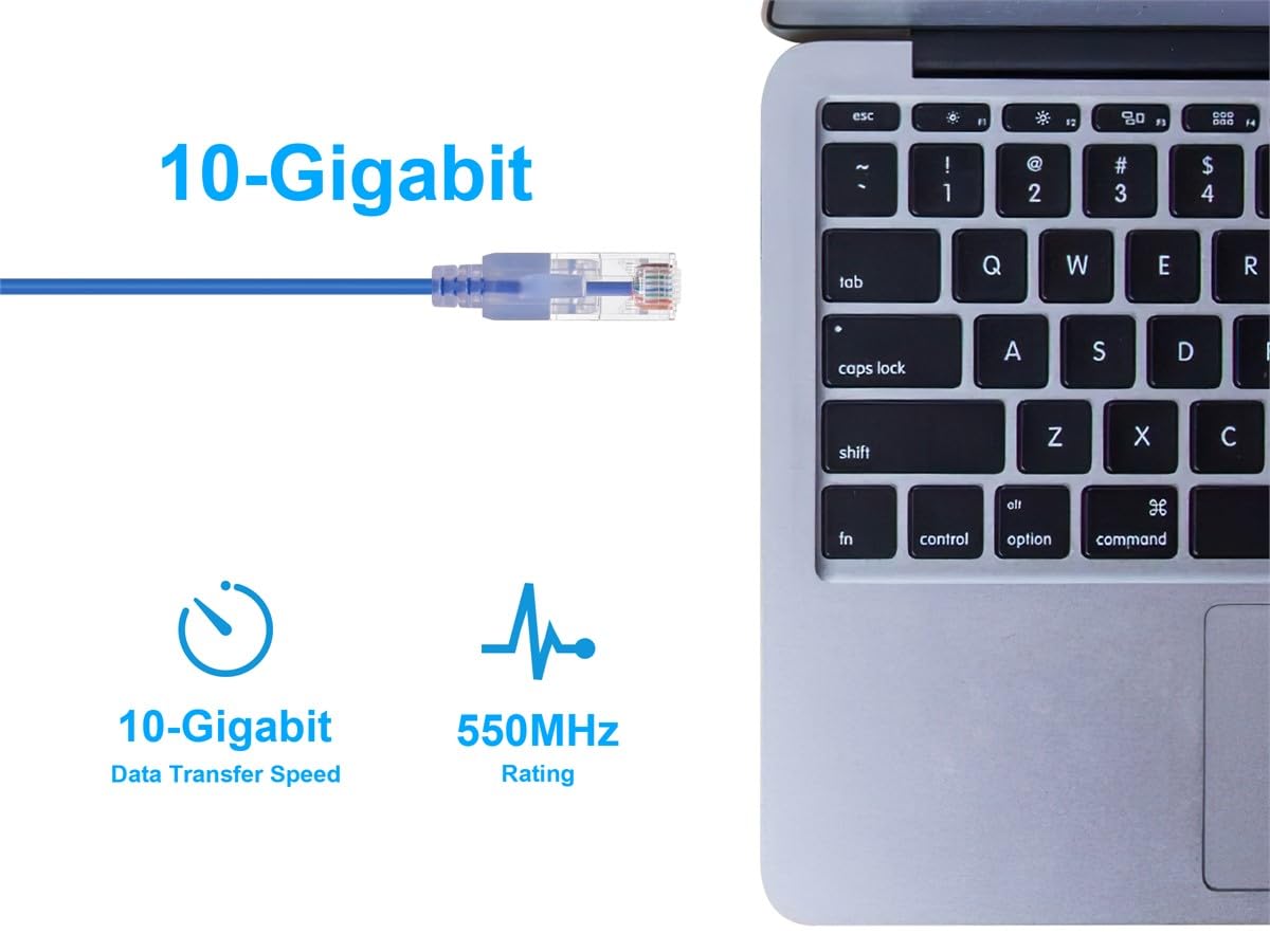 Monoprice SlimRun Cat6A Ethernet Patch Cable - 30AWG UTP Snagless RJ45 10G