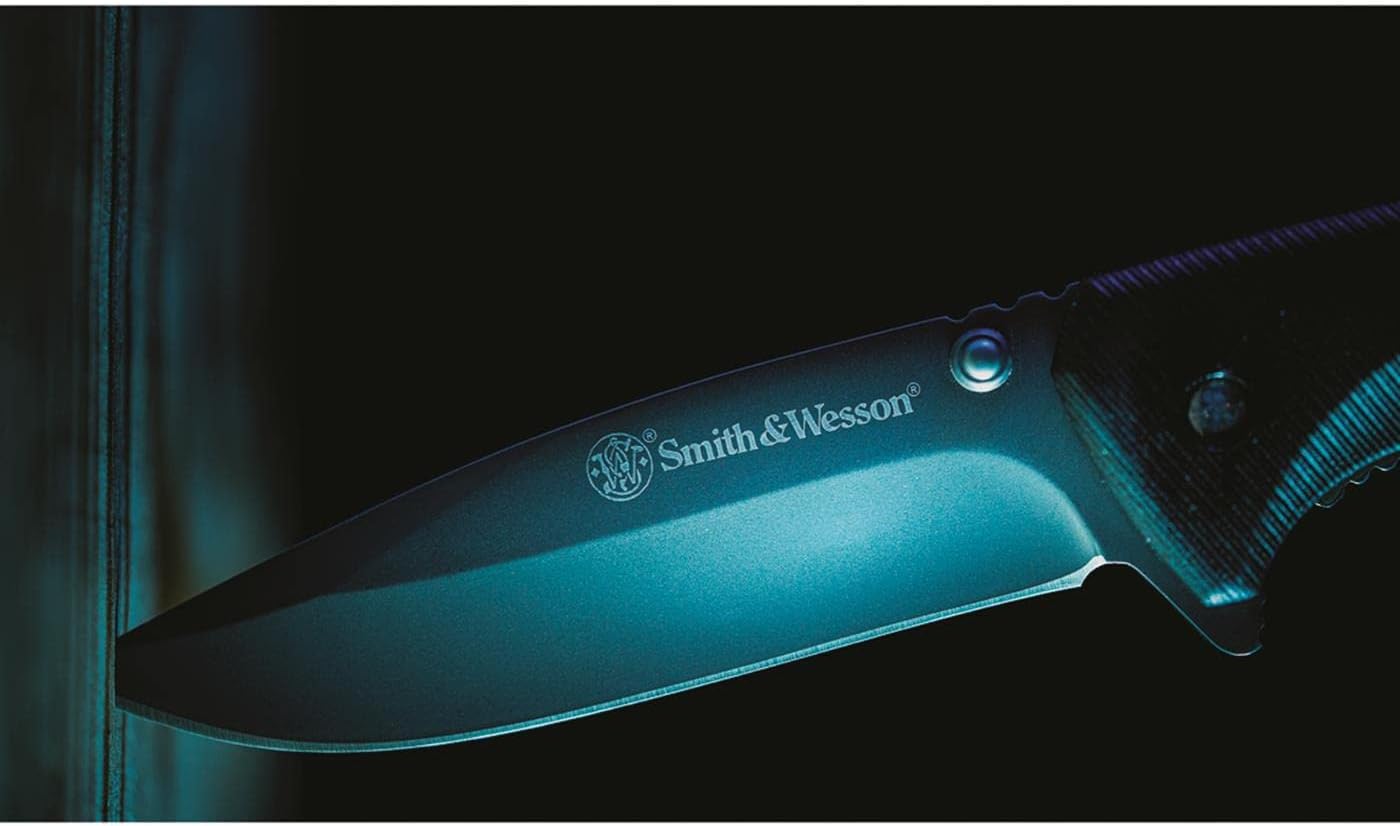 Smith & Wesson Velocite 7.75in High Carbon S.S. Assisted Folding Knife with 3.5in Clip Point Blade and Polymer Handle