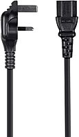 Monoprice Power Cord - 6 Feet - Black | BS 1363 (UK) to IEC 60320 C13, 18AWG, 5A/1250W, 250V, 3-Prong, Fused