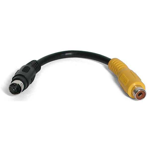 StarTech.com 6in S-Video to Composite Video Adapter Cable - Connect an S-Video device to a composite video device