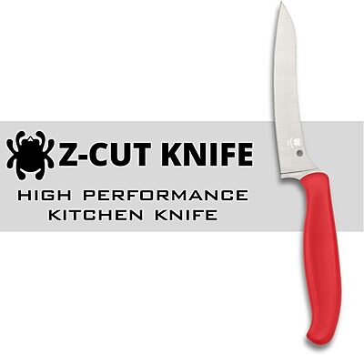 SPYDERCO Z-Cut Kitchen Knife with CTS BD1N Stainless Steel Blade