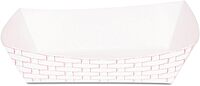 Boardwalk 30LAG500 Paper Food Baskets, 5lb Capacity, Red/white, 500/carton (BWK30LAG500)
