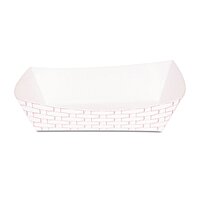 Boardwalk 30LAG500 Paper Food Baskets, 5lb Capacity, Red/white, 500/carton (BWK30LAG500)