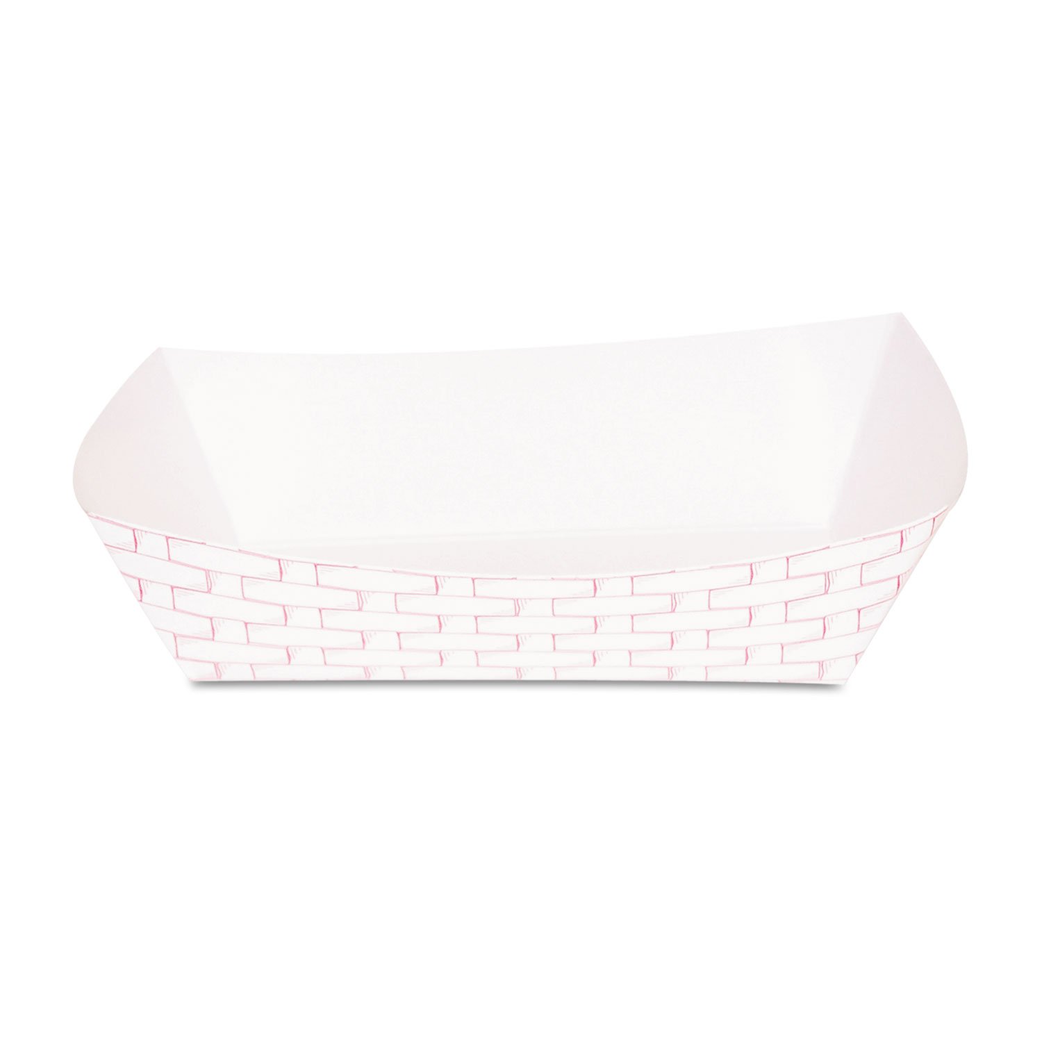 Boardwalk 30LAG500 Paper Food Baskets, 5lb Capacity, Red/white, 500/carton (BWK30LAG500)