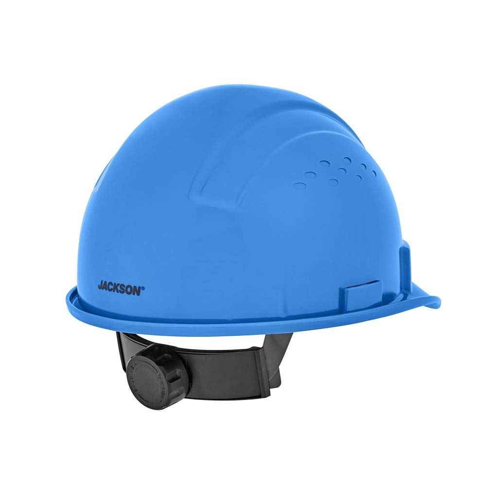 Jackson Safety Advantage Front Brim Hard Hat, Non-Vented, 4-pt. Ratchet Suspension, Blue, 20202