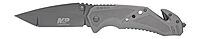 Smith & Wesson M&P SWMP11G 8.9in High Carbon S.S. Folding Knife with 3.8in Tanto Point Blade and Aluminum Handle for Outdoor, Tactical, Survival and EDC,Silver