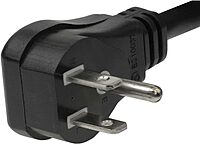 C2G Power Cord, Flat Plug Extension Cord, 18 AWG, Black, 1.5 Feet (0.45 Meters), Cables to Go 29804