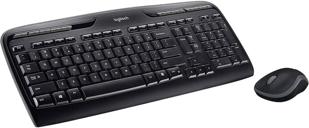 Logitech 920002836 MK320 Wireless Desktop Set, Keyboard/Mouse, USB, Black