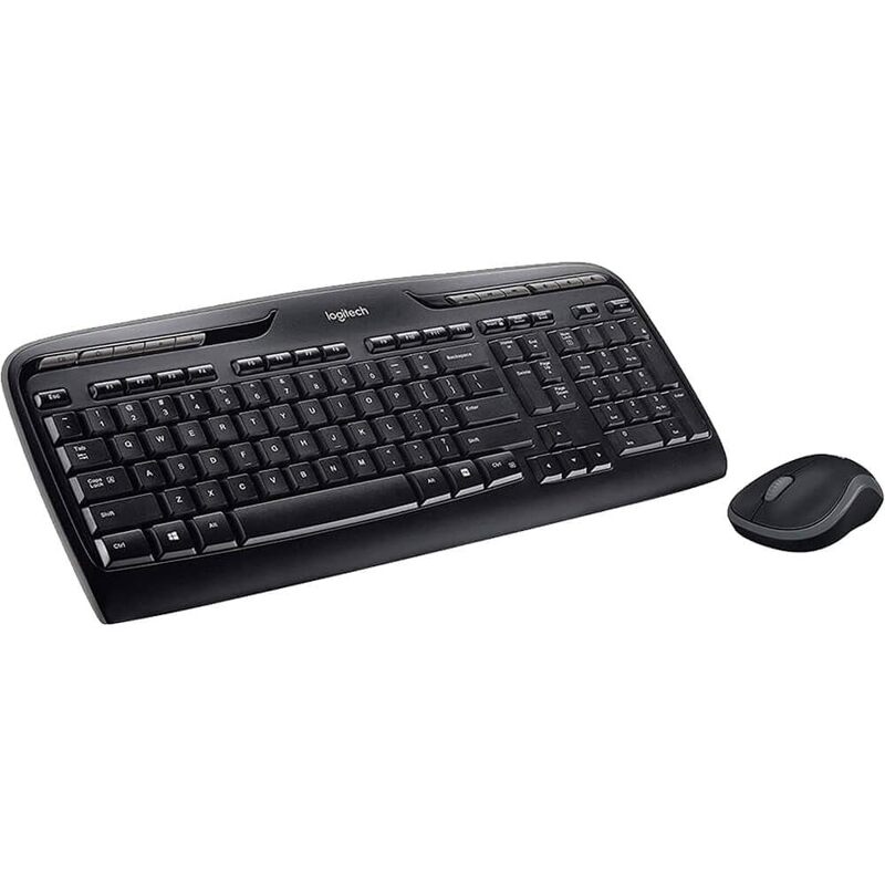 Logitech 920002836 MK320 Wireless Desktop Set, Keyboard/Mouse, USB, Black
