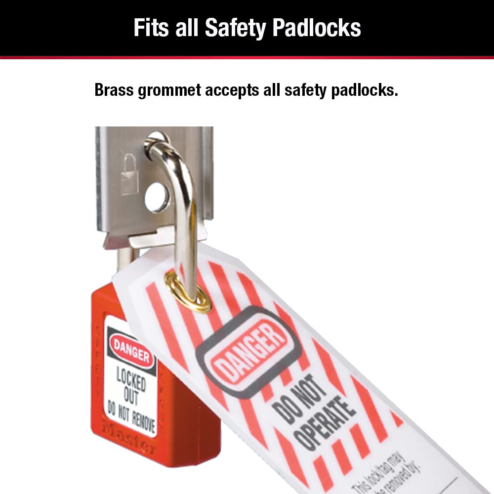 Master Lock 497A Lockout Tagout Tags, Laminated Do Not Operate, OSHA Compliant, 12 Pack
