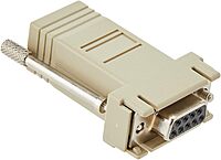 Eaton Tripp Lite Series Modular Serial Adapter Crossover Wiring (DB9 F to RJ45 F) - 1 x 9-pin DB-9 Serial Female - 1 x RJ-45 Network Female - Beige