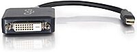 C2G/Cables To Go 54311 8in Mini DisplayPort to DVI-D Adapter Converter - Male to Female Active Black