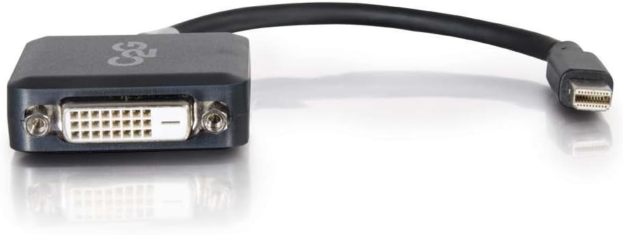 C2G/Cables To Go 54311 8in Mini DisplayPort to DVI-D Adapter Converter - Male to Female Active Black
