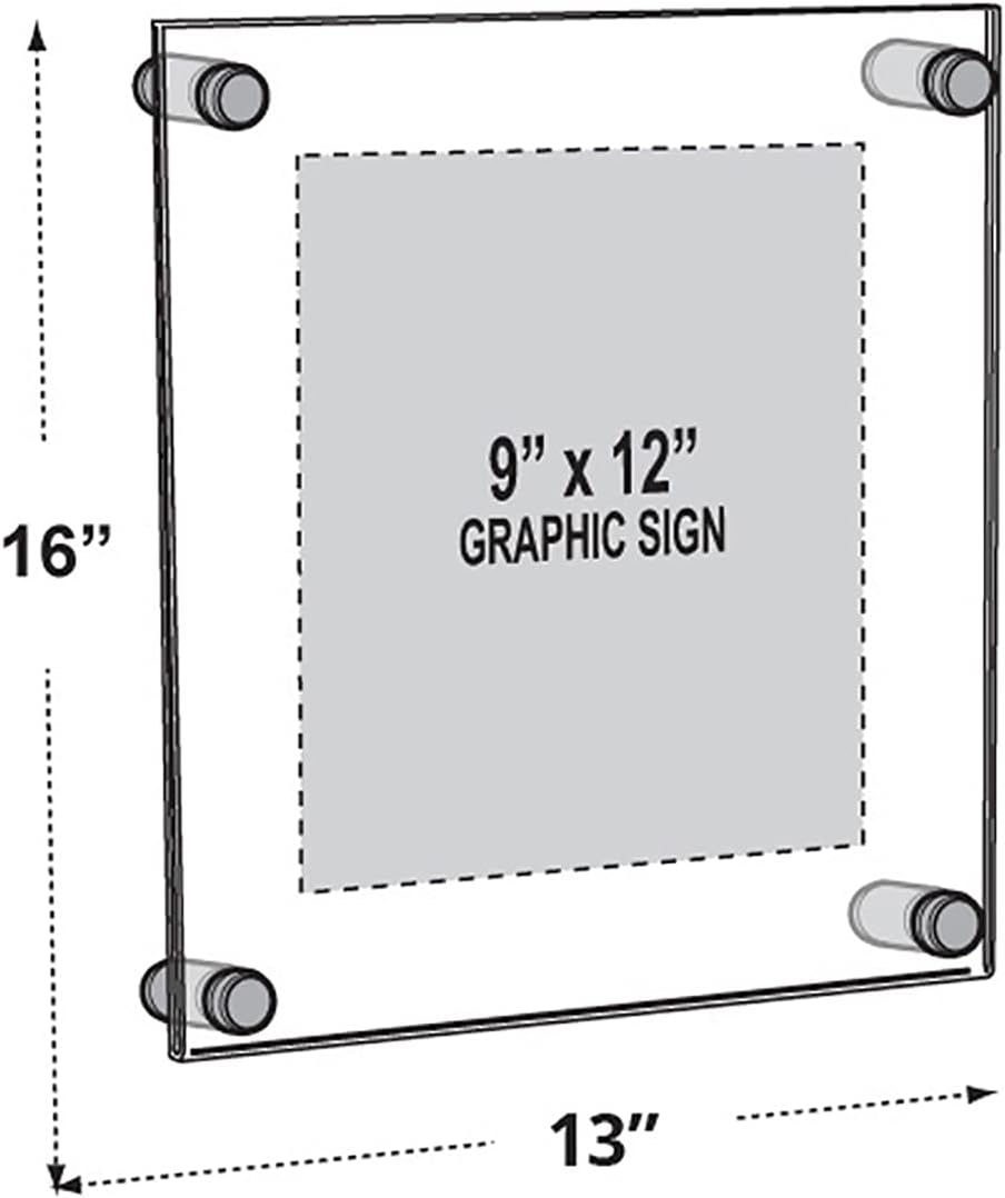 Azar Displays Standoff Acrylic Sign Holder