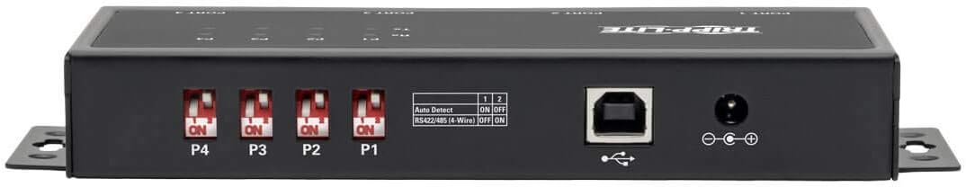 Tripp Lite 4 Port USB to Serial Adapter, RS-422/RS-485, FTDI with COM Retention, USB-B to DB9 F/M (U208-004-IND) 4-Port