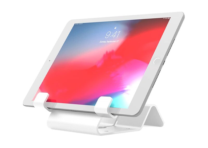 Maclocks CL12UTHWB Universal Security Tablet Holder With Security Cable Lock and Plate (White)