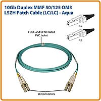 Tripp Lite Laser-Optimized Duplex Multimode 50/125 Fiber Patch Cable (LC/LC) - Aqua