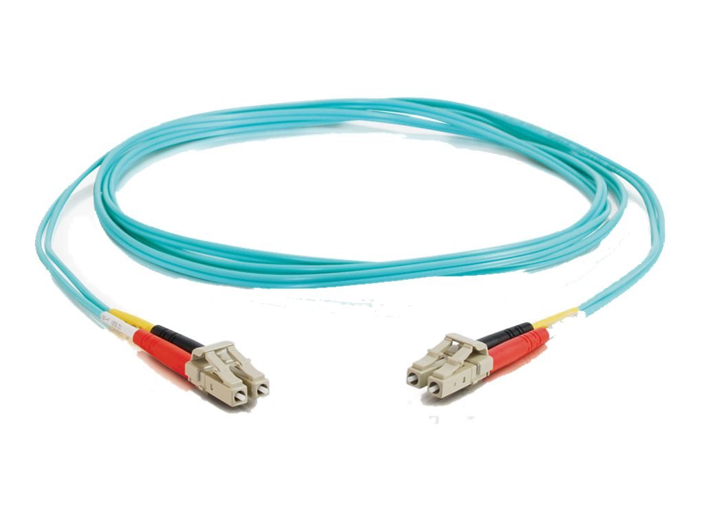 C2G OM3 LC-LC Duplex Multimode Fiber Optic Patch Cable 10Gb 50/125 PVC