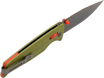 SOG Altair XR Superlight Compact Outdoor CRYO 154cm Steel Folding Knives | Lanyard Loop, Pocket Clip & XR Lock Field Green